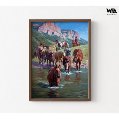 River Crossing With Horses