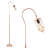 Fredez 62.2'' Rose Gold Task Floor Lamp