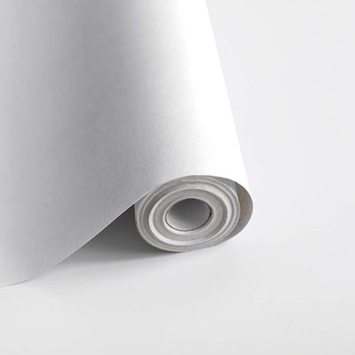 Papier peint adhésif blanc pour papier peint adhésif, rouleau de vinyle autocollant imperméable pour les murs, la cuisine, la chambre à coucher et les meubles