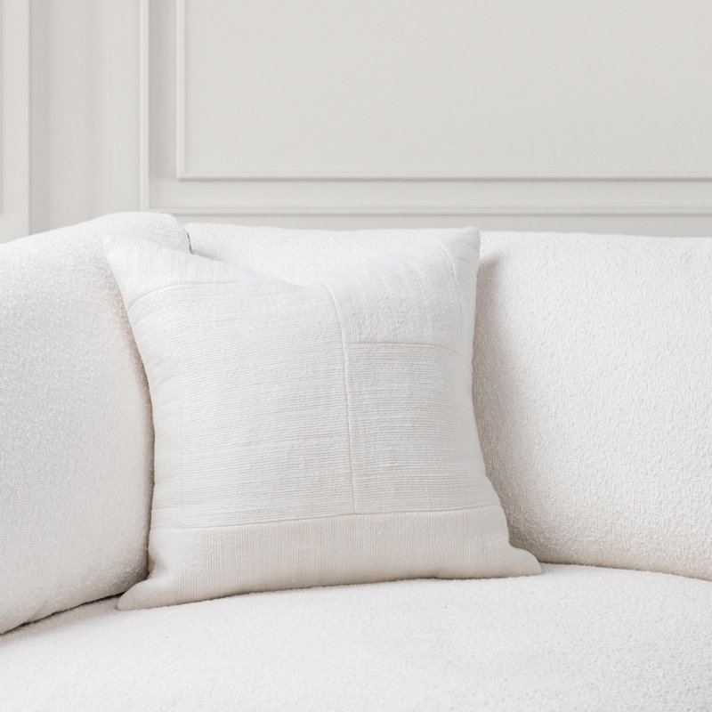 Moksha Linen Blend Throw Pillow, Cloud