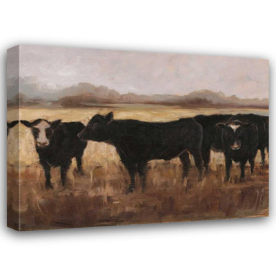 Ophelia & Co. Harper, Ethan Gallery Wrapped Canvas Art Titled: Black Cows I
