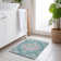 Machine Washable Indoor/Outdoor Claudian ACN1236 Teal Rug