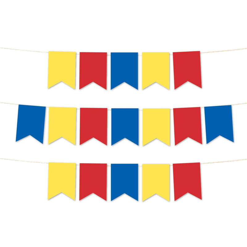 Bannière Koyal Wholesale, rouge, blanc, bleu marine, 24 pièces, 12 pi, élection de la fête des anciens