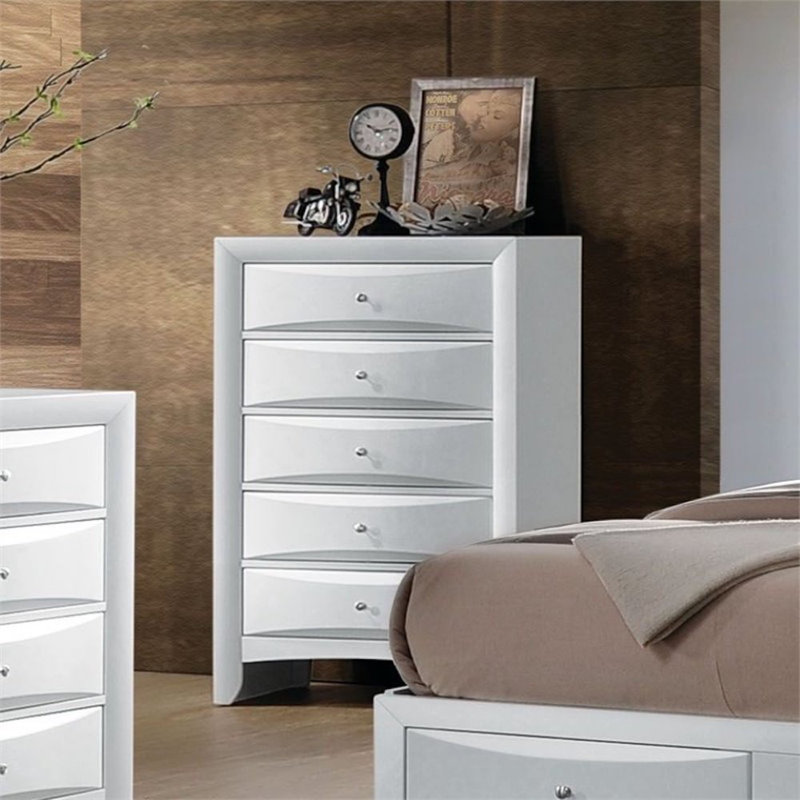 Houchins 5-Drawer Chest, White