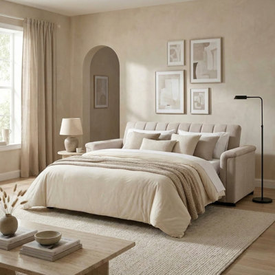 Charlotte 3 Seater Fabric Sofa Bed