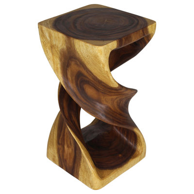Ahliya Solid Wood Block End Table Set