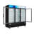 78 in. 53 cu. ft. 3 Door Commercial Refrigerator in Black Steel with Glass Door