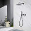 Système de douche à pluie mural moderne 10 po avec douche à main, douche rotative-129178240