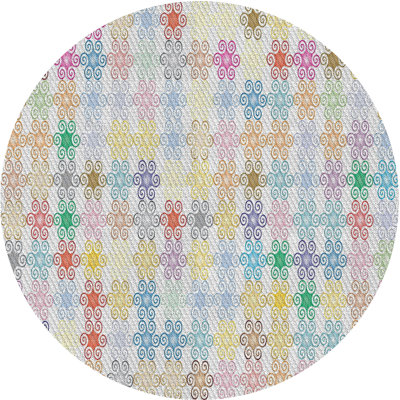 Tapis zone grise à motifs