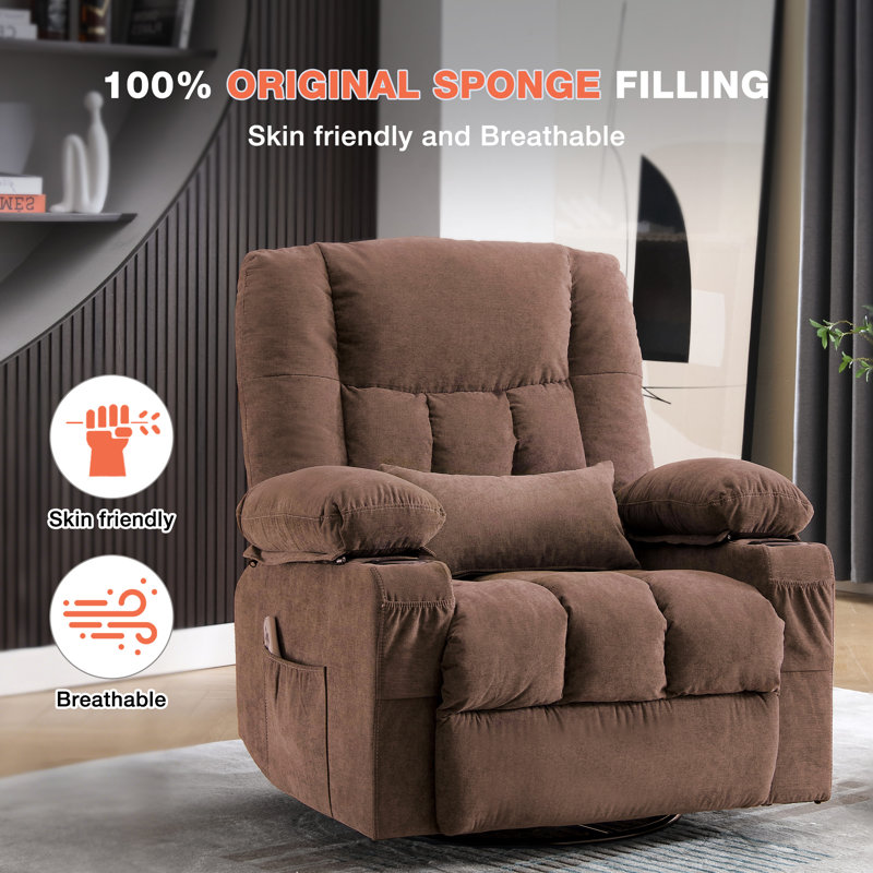 Fauteuil inclinable et pivotant Serenivibe, Brown