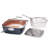 Gotham Steel 9.5" Deep Squre Nonstick Pan with Steamer Tray, Fry Basket and Glass Lid