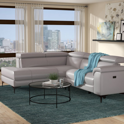 Bryd Upholstered Power Reclining L-Shaped Sectional