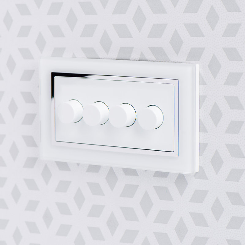 Crystal CT 4G Rotary LED Dimmer Switch 2 Way Black, White