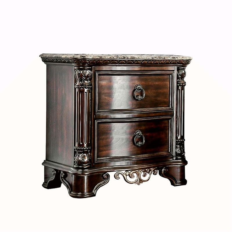 Table de chevet avec 2 tiroirs