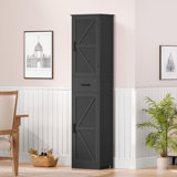 Tall Bathroom Cabinet with 4 Shelves, 2 Doors & 1 Drawer