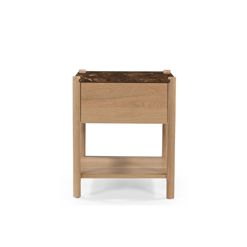 Elio 1 - Drawer Solid Wood Nightstand