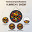 Panneau de vitrail 12 "H Skull Pumpkins
