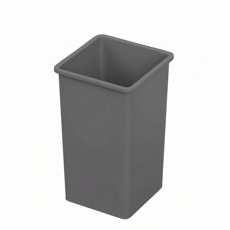 Poubelle en plastique 35 gallons, Gris