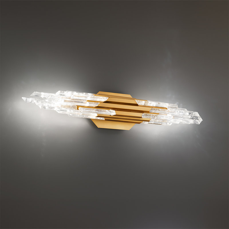 Organza 1 - Light LED Bath Bar, Aged Brass