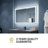 ANZZI 30-in. x 48-in. Frameless Wall Mounted LED Front/Back Light Bathroom Mirror with Defogger