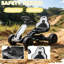 Kart électrique à deux vitesses pour enfant avec roues tout-terrain en polypropylène blanc sculpté