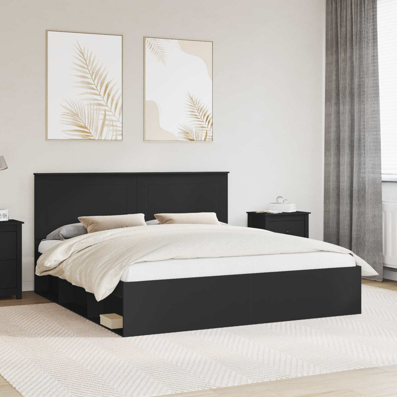 Solid Wood Bed, Old Wood, 140 x 190cm