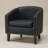 Oscar 29" W Stain Resistant Faux Leather Tufted Barrel Chair-537554912