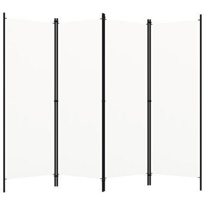 Paravent 4 panneaux à cloison pliable blanc 78,7 x 70,9 po