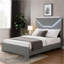 Ivon Bed, 3D Embossed LED Headboard, Glossy Solid Wood-108977228-108977226