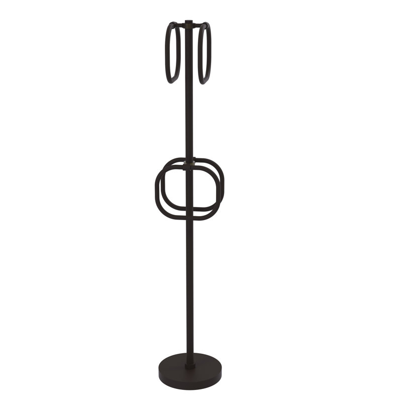 Porte-serviettes sur pied Gober, Bronze huilé