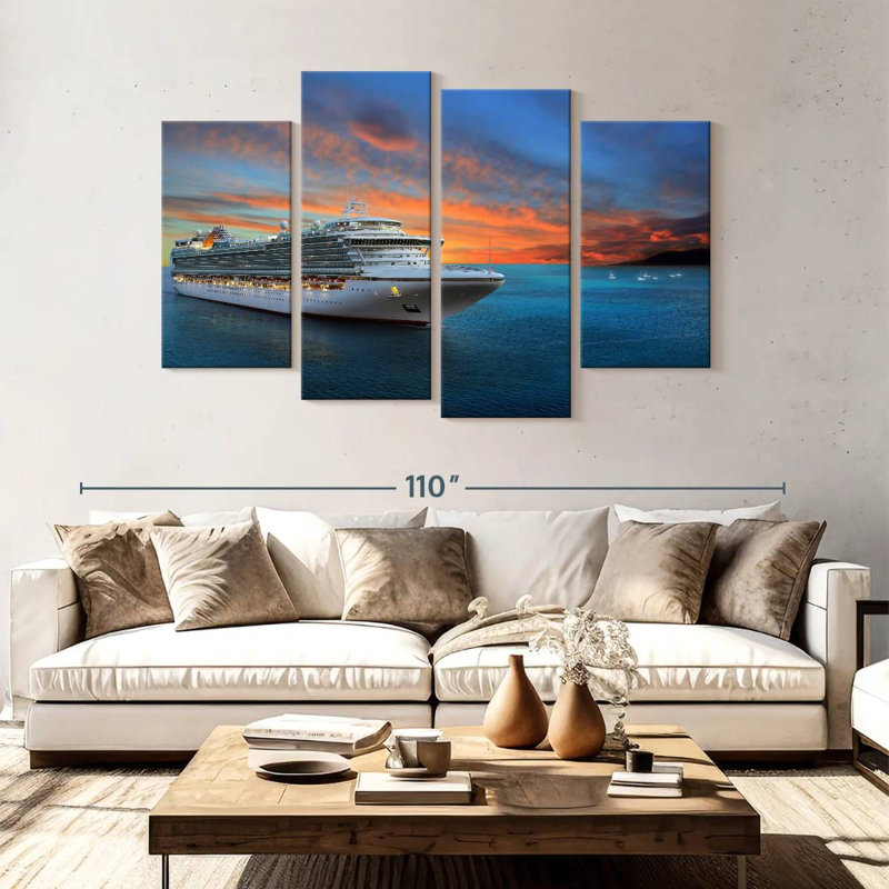 Mehar Sunrise Cruise Ship, 54" H x 84" W