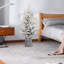 Arbre de Noël artificiel enneigé 3 pi avec base en pot, 70 lumières DEL blanc chaud, 365 extrémités en PE + PVC, 7 pommes de pin, petit arbre des Fêtes-1764490132