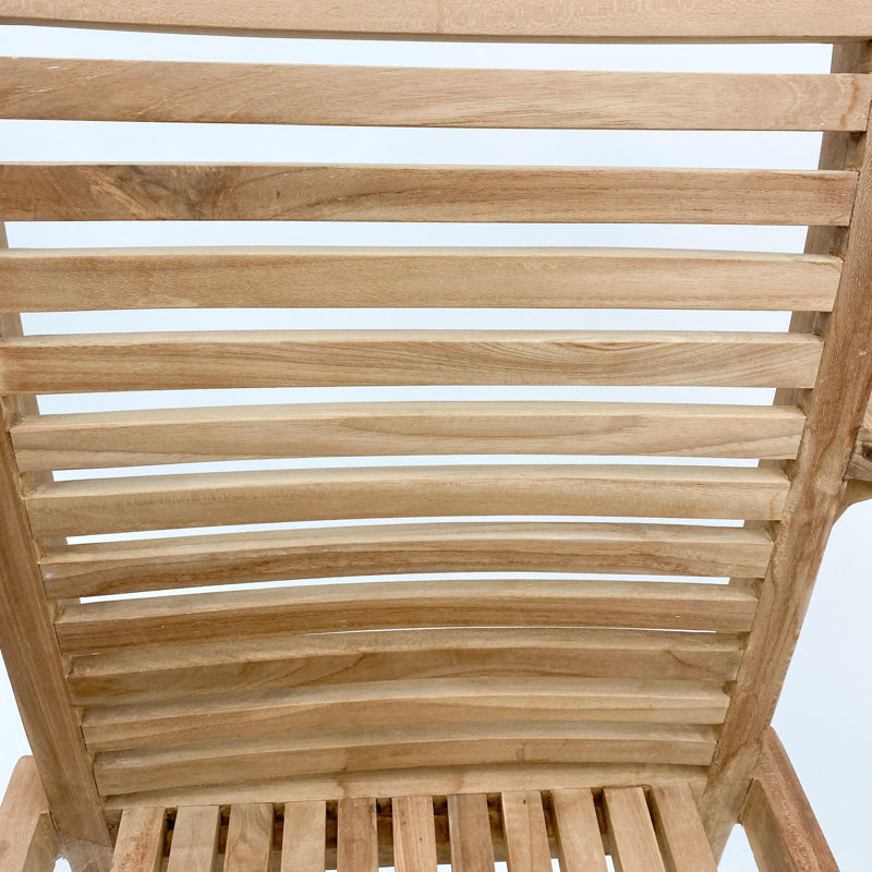 Nicia Stacking Patio Dining Armchair - Hand-Finished Elegant Teak Chair Perfect for Outdoor Dining & Garden Entertainment