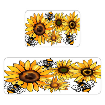 Ensemble de 2 tapis de cuisine Sunflower