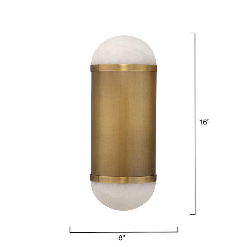 Remedy Alabaster 2-Light Wall Sconce
