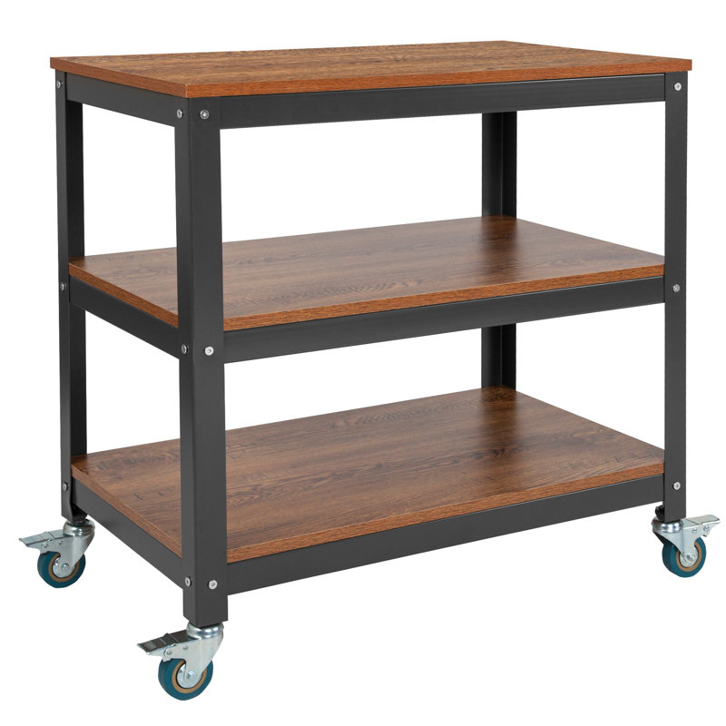 Rolling Storage Cart with Metal Wheels