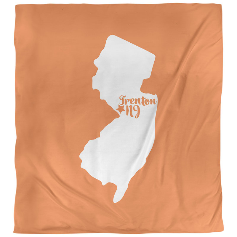 Housse de couette trenton new jersey, Housse de couette pour grand lit, Orange, Microfibre