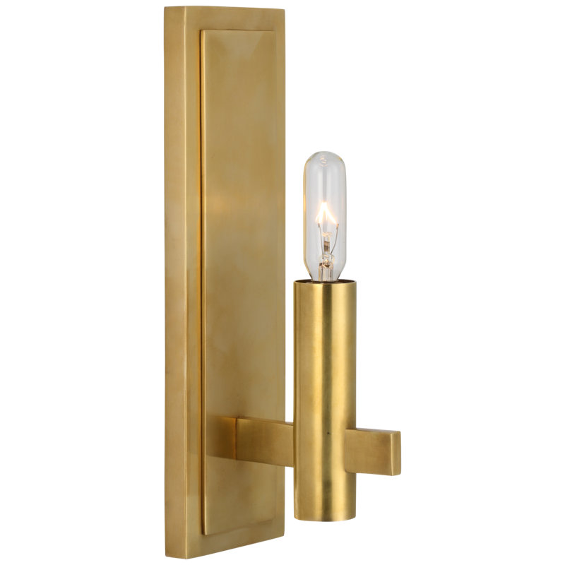 Chapman & Myers Sonnet Petite Single Sconce, Antique Brass