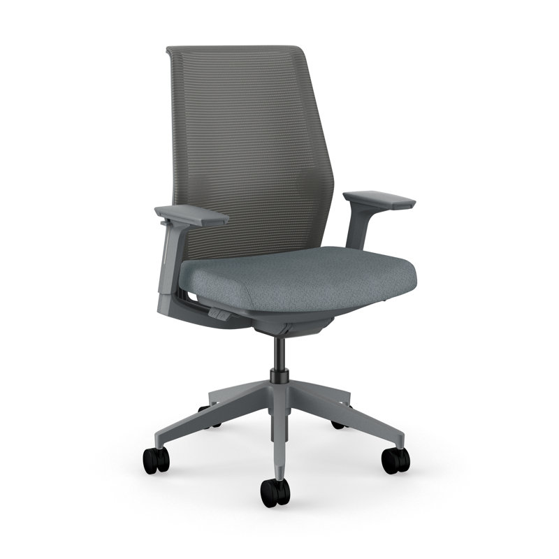 Chaise de bureau ergonomique en mailles chiffon HON, cadre gris anthracite, basalte, Basalte, Gris anthracite
