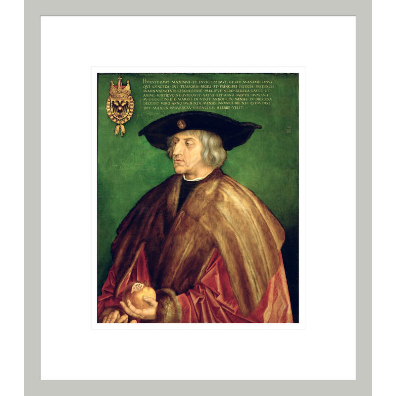 «Emperor Maximilian I» par Albrecht Dürer, impression giclée sur cadre, H 15,67 po x l 13,75 po