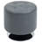 HOMCOM 360° Swivel Foot Stool Round PU Ottoman With Thick Sponge Padding And Solid Steel Base