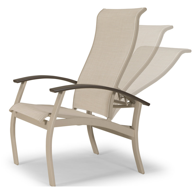 Chaise de patio Askar, Tweed Sunbrella® brun, Kona, Désert texturé