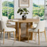 Round Wood Dining Table Chair Set