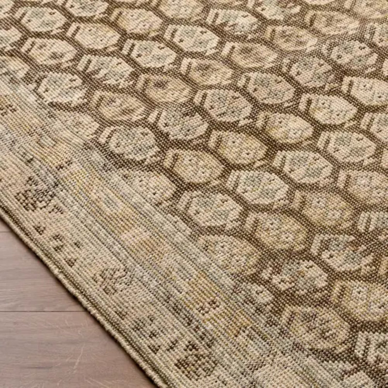 Agra Handmade Wool Area Rug, Rectangle 6' x 9'