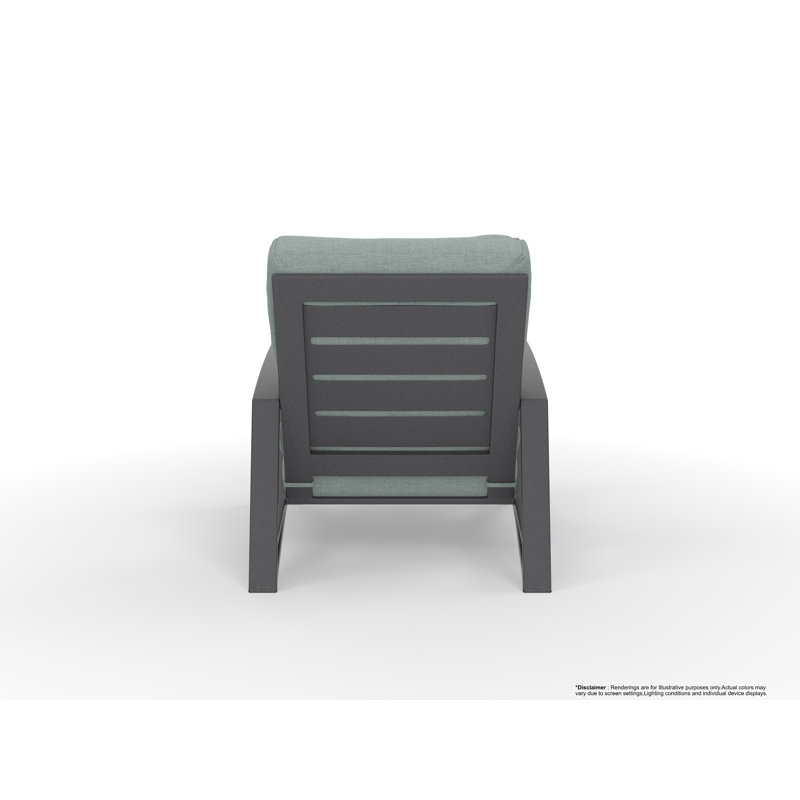 Arc Outdoor Lounge Chair, Trax Sequoia, Graphite
