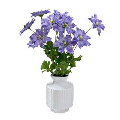 Arrangement de fausses pivoines dans un vase en plastique, décoration de table de table florale artificielle pour la maison intérieure