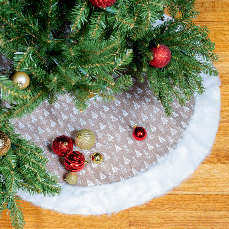 Jupe d'arbre en toile de jute The Holiday Aisle