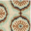 Tapis d'intérieur / extérieur à motif floral brun et bleu crocheté à la main Puri-19263006