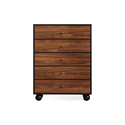 Buffet décoratif rétro en bois massif noir