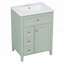 Élégant meuble-lavabo vert brillant avec rangement spacieux et fabrication durable pour les salles de bain modernes
